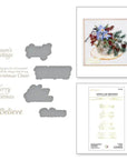 Spellbinders - Snow Garden Collection - Glimmer Hot Foil Plate - Snow Garden Sentiments-ScrapbookPal