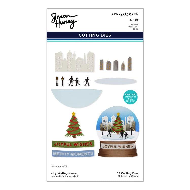 Spellbinders - Snow Globe Scenes Collection - Dies - City Skating-ScrapbookPal