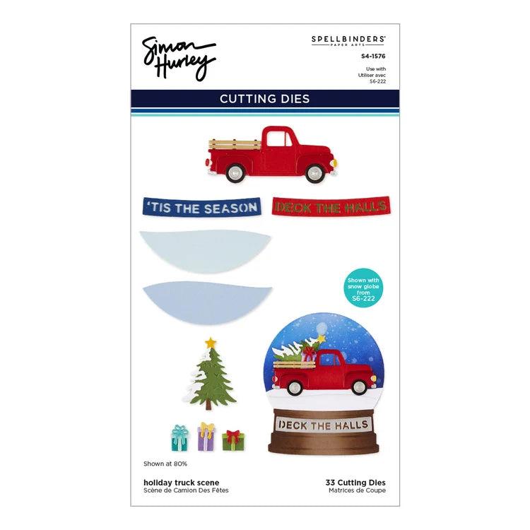 Spellbinders - Snow Globe Scenes Collection - Dies - Holiday Truck Scene-ScrapbookPal