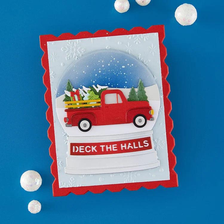 Spellbinders - Snow Globe Scenes Collection - Dies - Ripple Rectangle Frames-ScrapbookPal