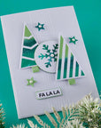 Spellbinders - Snowflake Kisses Collection - Clear Stamps & Dies - Infinity Trees-ScrapbookPal