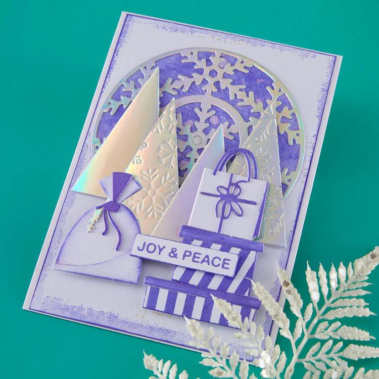 Spellbinders - Snowflake Kisses Collection - Clear Stamps &amp; Dies - Infinity Trees-ScrapbookPal