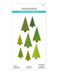 Spellbinders - Snowflake Kisses Collection - Clear Stamps & Dies - Infinity Trees-ScrapbookPal