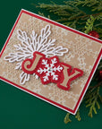 Spellbinders - Snowflake Kisses Collection - Clear Stamps & Dies - Snowflake Joy-ScrapbookPal