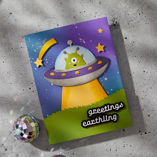 Spellbinders - Space Adventure Collection - Dies - Space Greetings-ScrapbookPal