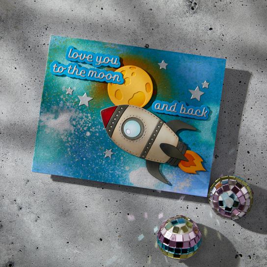 Spellbinders - Space Adventure Collection - Dies - Space Greetings-ScrapbookPal