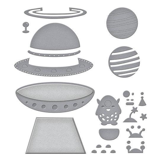 Spellbinders - Space Adventure Collection - Dies - UFO Friend-ScrapbookPal