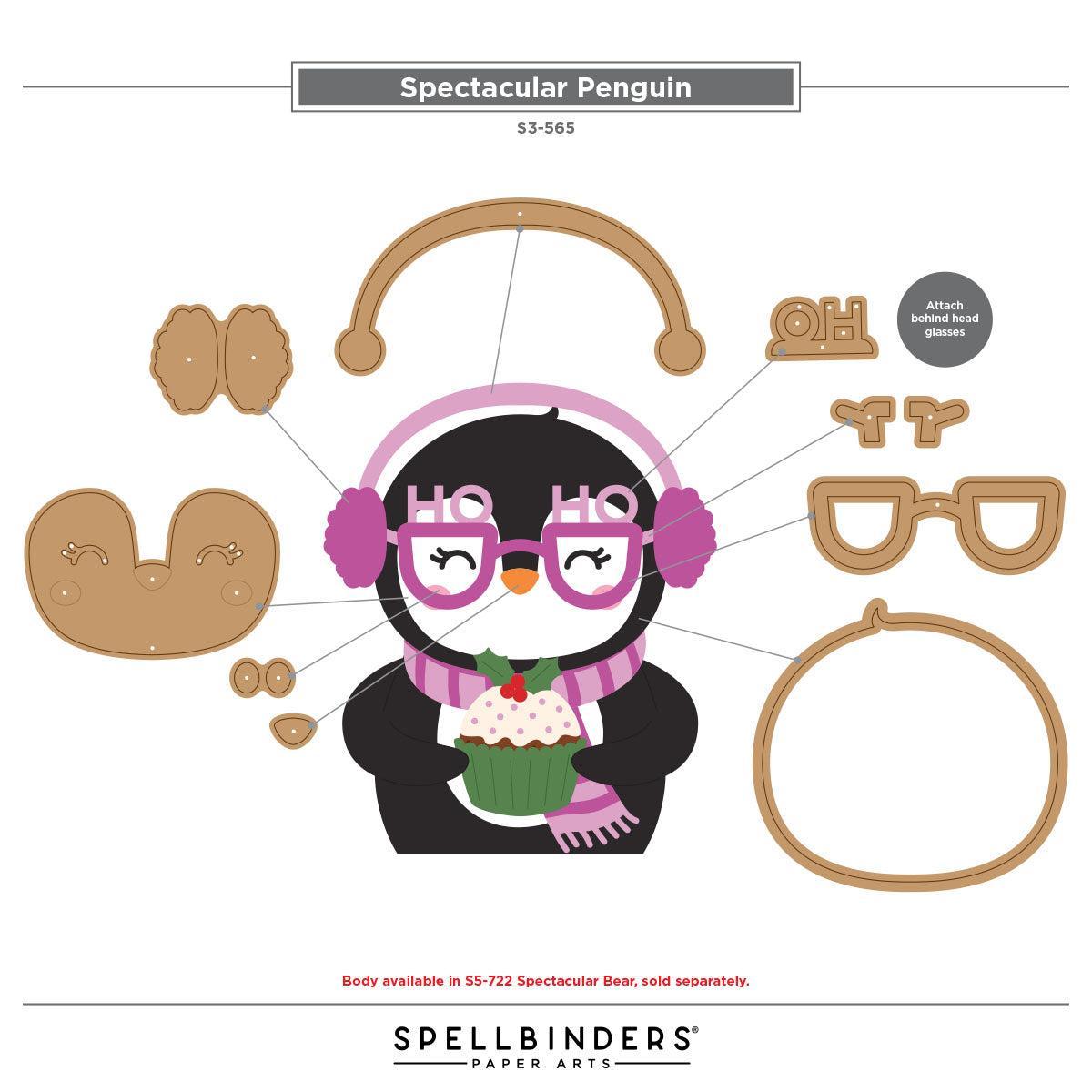 Spellbinders - Spectacular Christmas Collection - Dies - Spectacular Penguin-ScrapbookPal