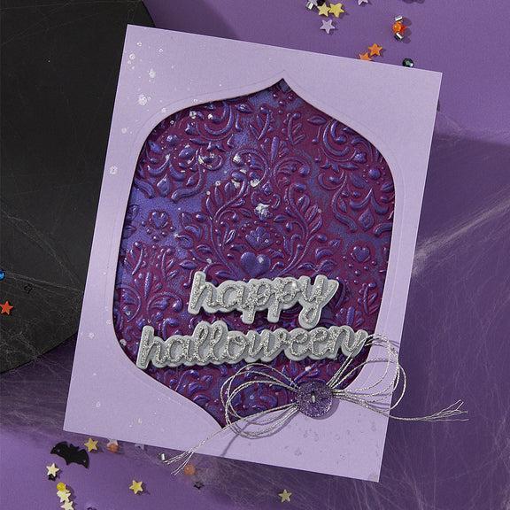 Spellbinders - Spooktacular Collection - 3D Embossing Folder - Damask-ScrapbookPal