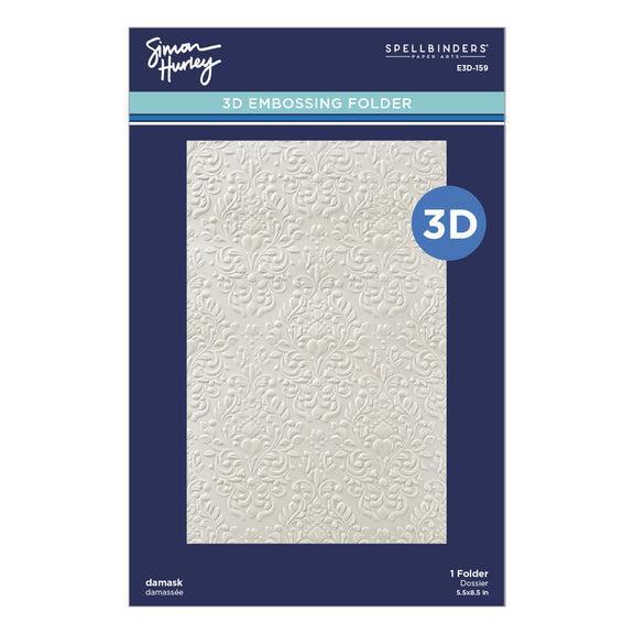 Spellbinders - Spooktacular Collection - 3D Embossing Folder - Damask-ScrapbookPal