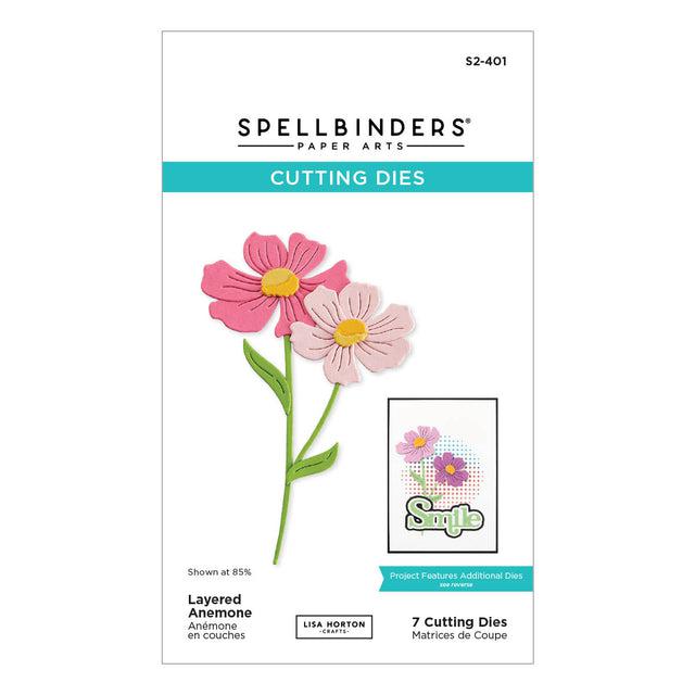 Spellbinders - Spotlight Frames and Florals Collection - Dies - Layered Anemone-ScrapbookPal