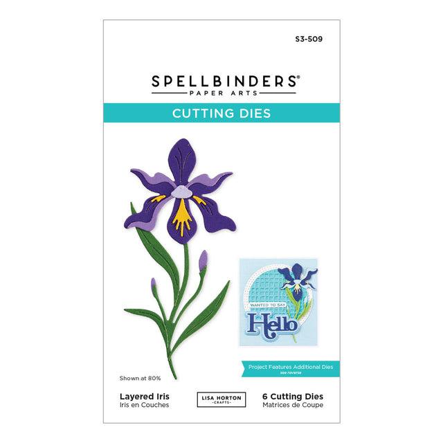 Spellbinders - Spotlight Frames and Florals Collection - Dies - Layered Iris-ScrapbookPal