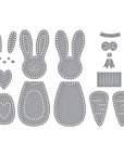 Spellbinders - Spring Felt Stitch & Create Collection - Dies - Felt Carrot Companion-ScrapbookPal