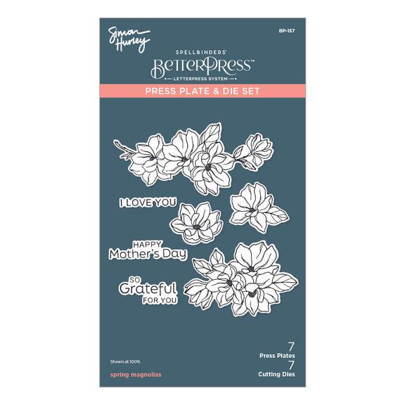 Spellbinders - Spring Sampler - Press Plate &amp; Dies - Spring Magnolias-ScrapbookPal