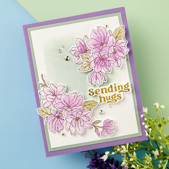 Spellbinders - Spring Sampler - Press Plate &amp; Dies - Spring Magnolias-ScrapbookPal