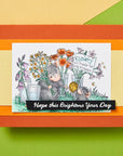 Spellbinders - Spring has Sprung Collection - Cling Stamps - Flower Market-ScrapbookPal