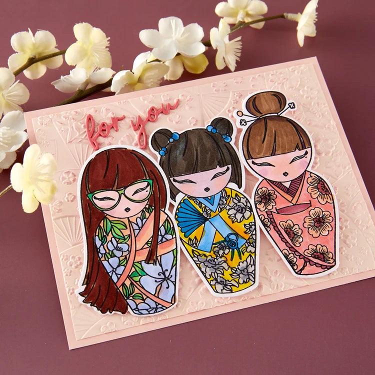 Spellbinders - Spring in Kyoto Collection - Clear Stamps - Spring in Kyoto-ScrapbookPal