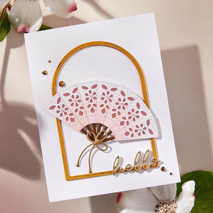 Spellbinders - Spring in Kyoto Collection - Dies - Fan & Bow-ScrapbookPal