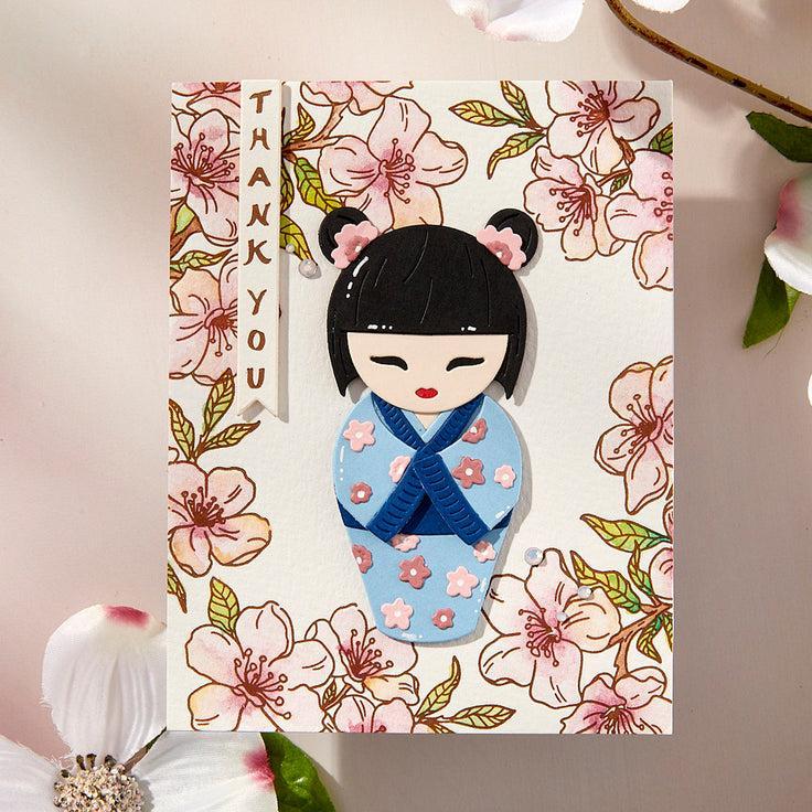 Spellbinders - Spring in Kyoto Collection - Dies - Kokeshi Dolls-ScrapbookPal