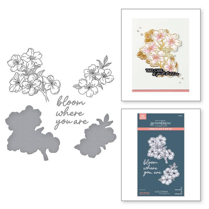 Spellbinders - Spring in Kyoto Collection - Press Plates & Dies - Cherry Blossoms-ScrapbookPal