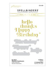 Spellbinders - Spring into Glimmer Collection - Glimmer Hot Foil Plate & Die Set - Be Bold Glimmer Sentiments-ScrapbookPal