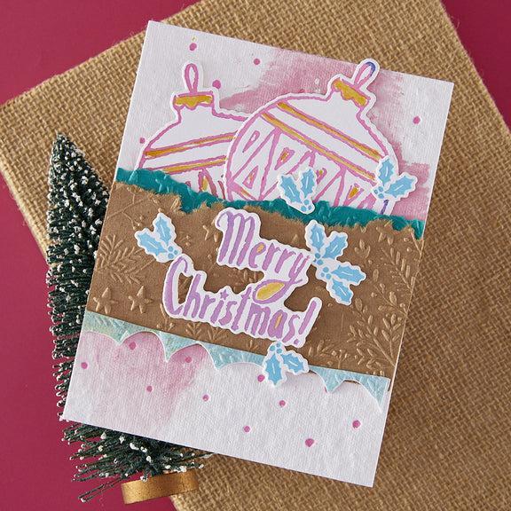 Spellbinders - Starry Holiday Collection - Registration Press Plates & Dies - Starry Merry Christmas-ScrapbookPal
