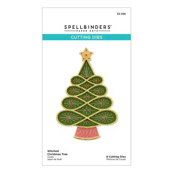 Spellbinders - Stitched for Christmas Collection - Dies - Stitched Christmas Tree-ScrapbookPal