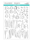 Spellbinders - Storybook Illustrations Collection - Clear Stamps - Illustrated Lady-ScrapbookPal