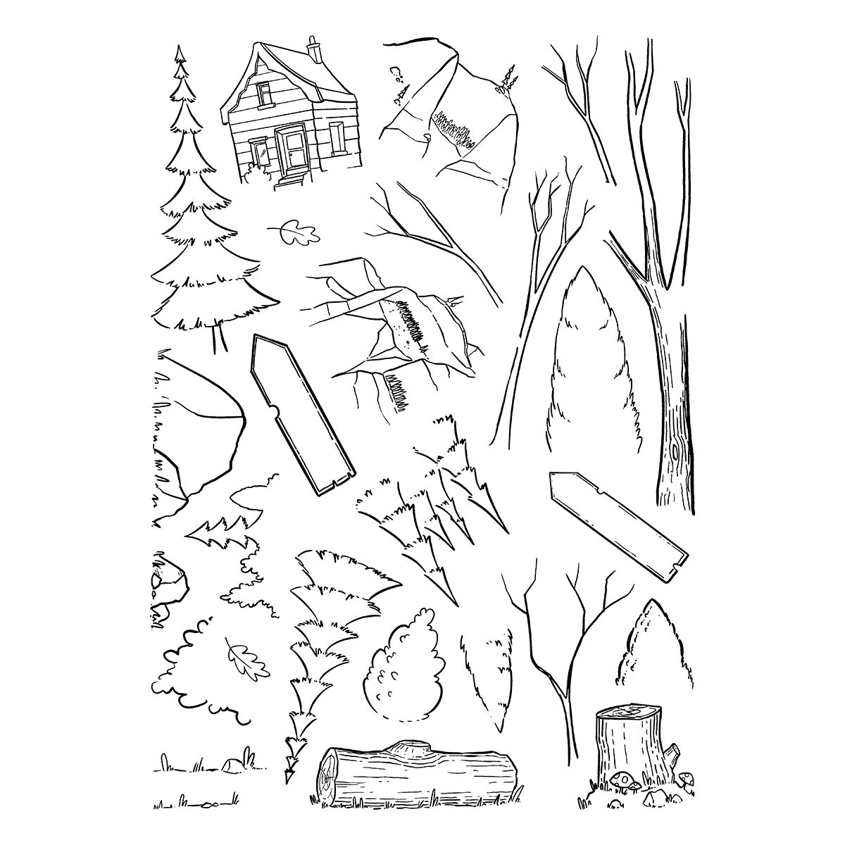 Spellbinders - Storybook Illustrations Collection - Clear Stamps - Into the Wild-ScrapbookPal
