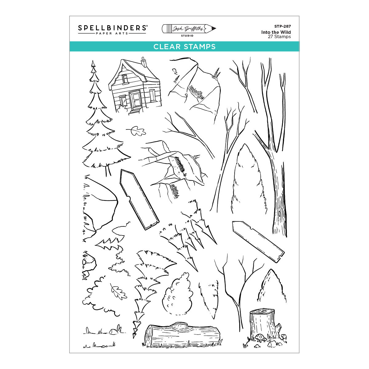 Spellbinders - Storybook Illustrations Collection - Clear Stamps - Into the Wild-ScrapbookPal