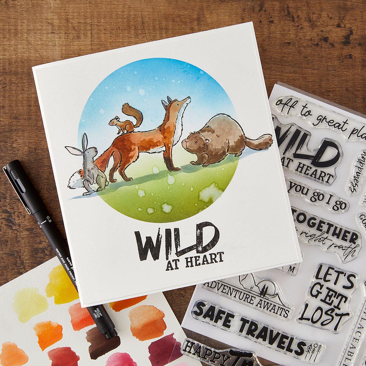 Spellbinders - Storybook Illustrations Collection - Clear Stamps - Words for the Wild-ScrapbookPal