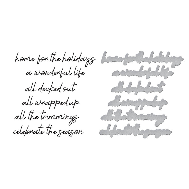 Spellbinders - Storytelling Collection - Press Plates & Dies - Christmas Sentiments-ScrapbookPal