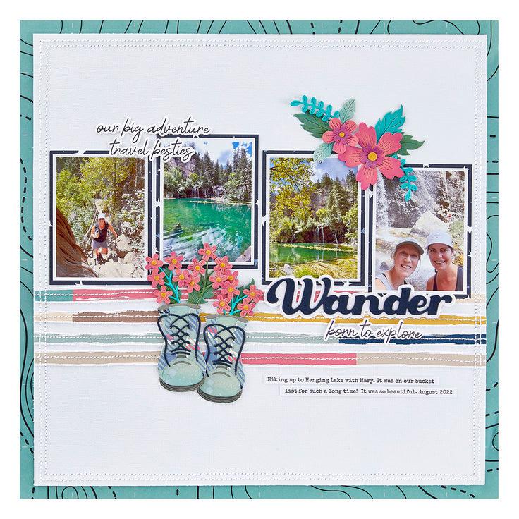 Spellbinders - Storytelling Collection - Press Plates &amp; Dies - Wander Sentiments-ScrapbookPal