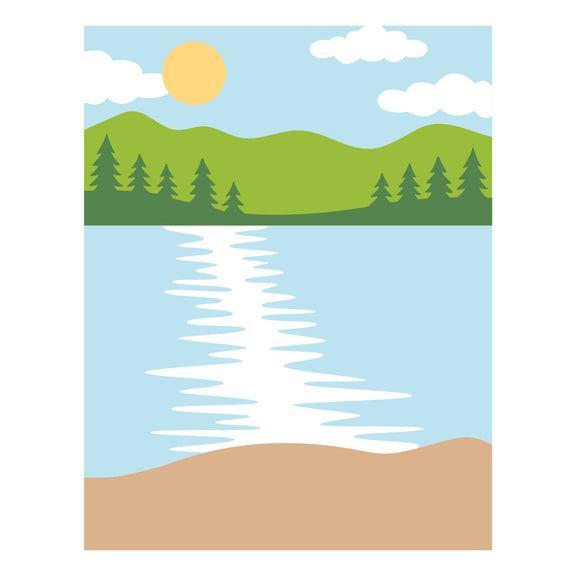 Spellbinders - Summer Camp Collection - Stencils - Lakeside Memories-ScrapbookPal