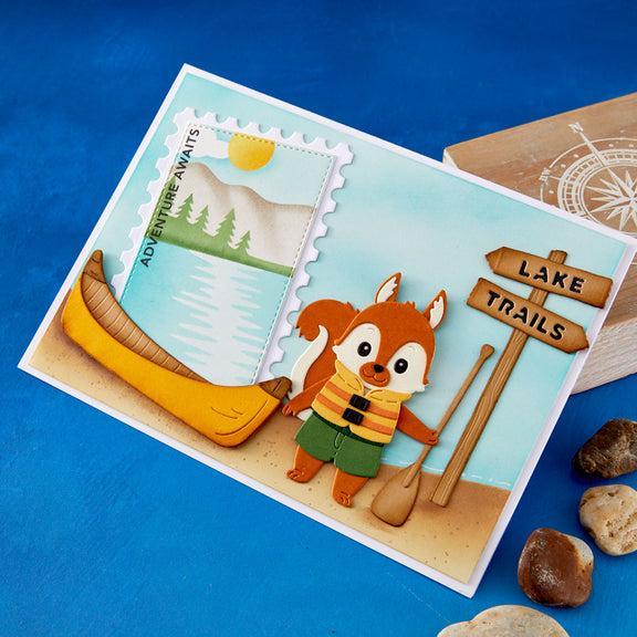 Spellbinders - Summer Camp Collection - Stencils - Lakeside Memories-ScrapbookPal