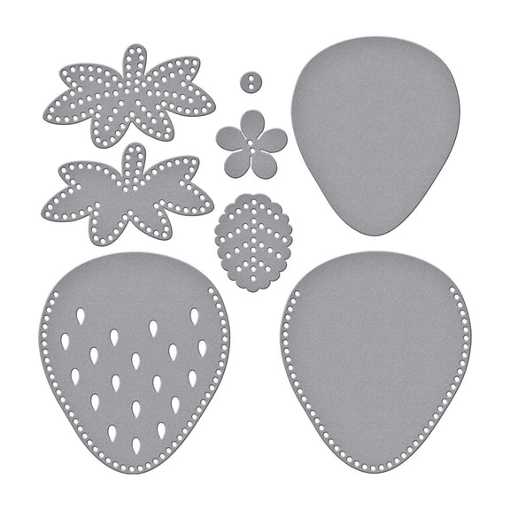 Spellbinders - Summer Felt Stitch &amp; Create Collection - Dies - Felt Berry Blossom-ScrapbookPal