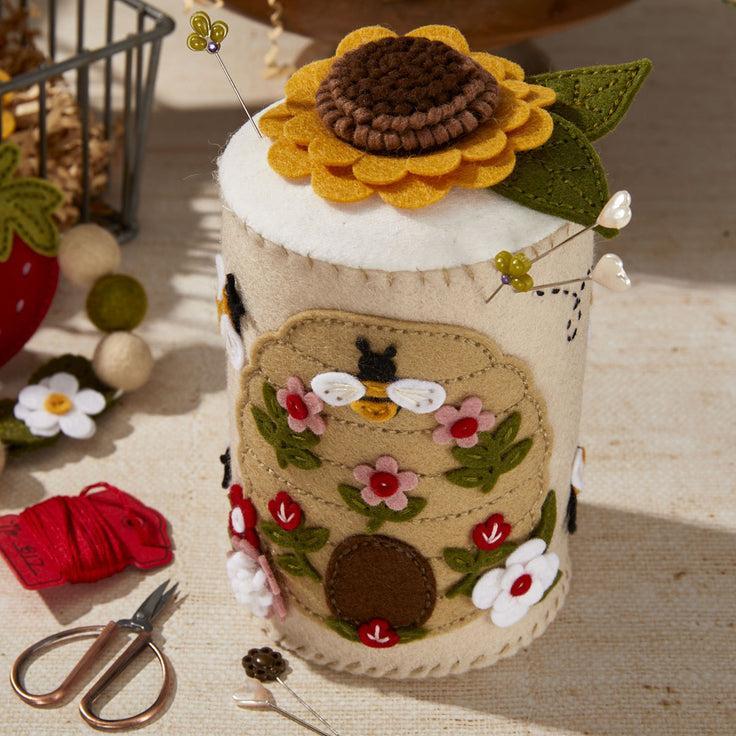 Spellbinders - Summer Felt Stitch &amp; Create Collection - Dies - Felt Floral Beehive-ScrapbookPal
