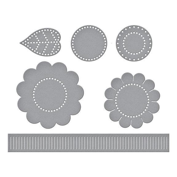 Spellbinders - Summer Felt Stitch &amp; Create Collection - Dies - Felt Sunflower Bloom-ScrapbookPal