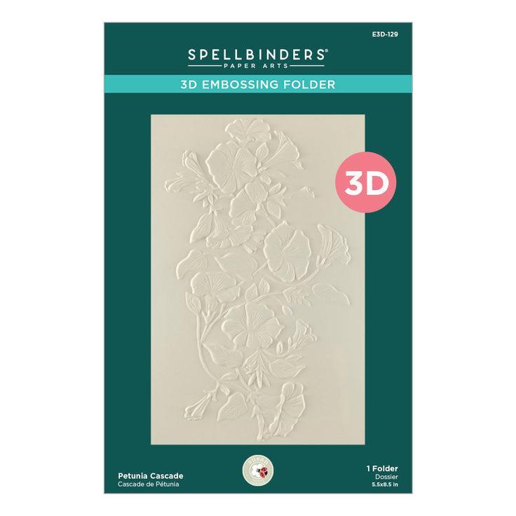 Spellbinders - Summer Solstice Garden Collection - 3D Embossing Folder - Petunia Cascade-ScrapbookPal