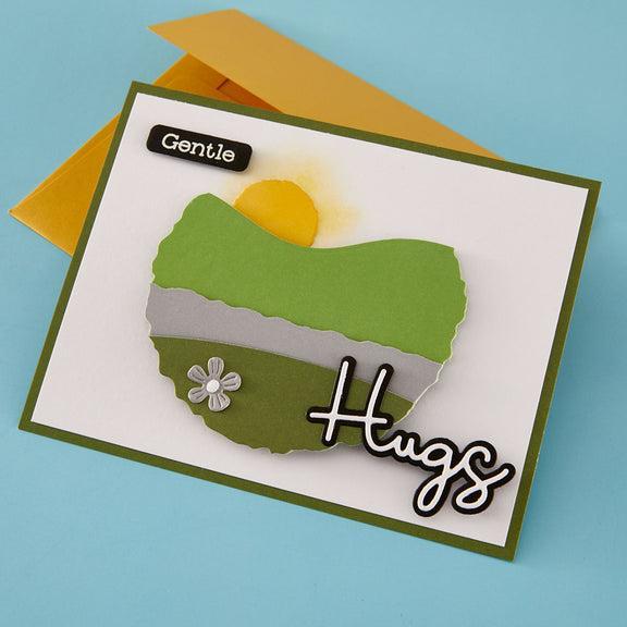 Spellbinders - Summertime Collection - Clear Stamps & Dies - Love and Hugs Sentiments-ScrapbookPal