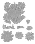 Spellbinders - Tabbed Classic Collection - 3D Embossing Folder & Dies - Thank You Bouquet-ScrapbookPal