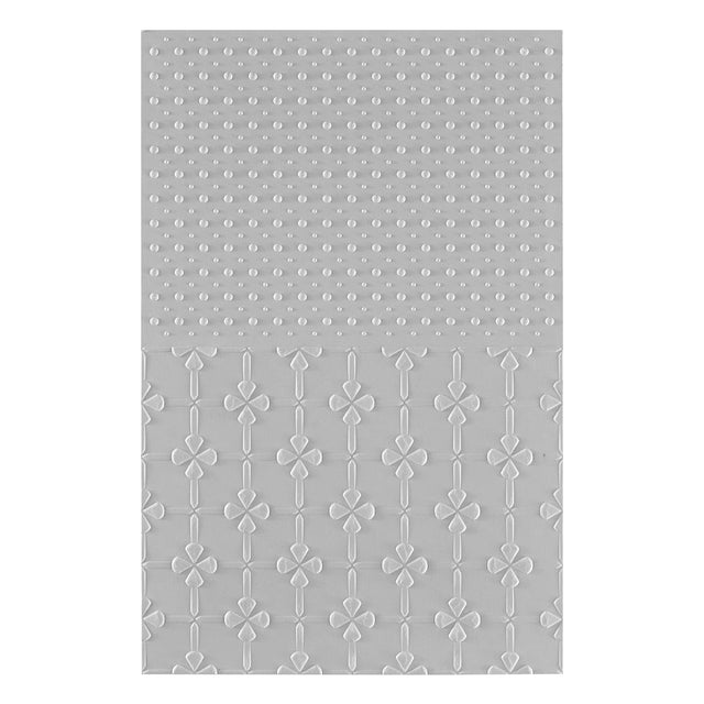 Spellbinders - Tabbed Classic Collection - 3D Embossing Folder - Polka Dot & Posy Duo-ScrapbookPal