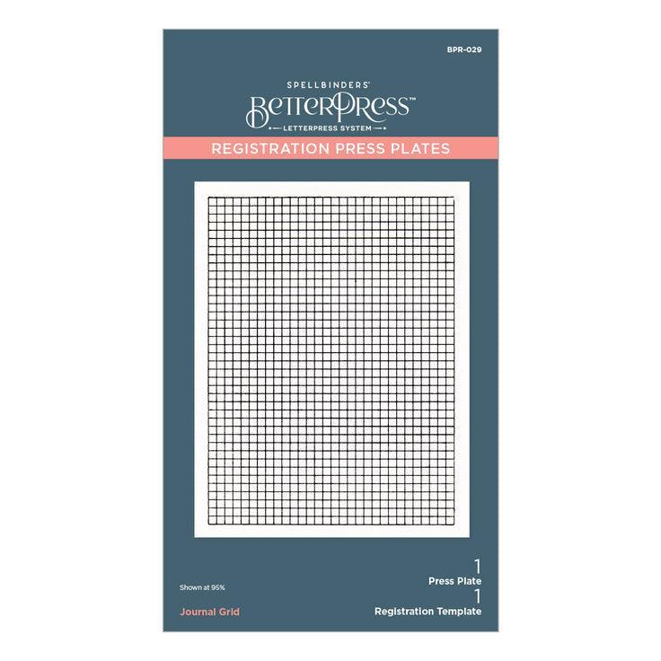 Spellbinders - Take Note Collection - Registration Press Plates - Journal Grid-ScrapbookPal