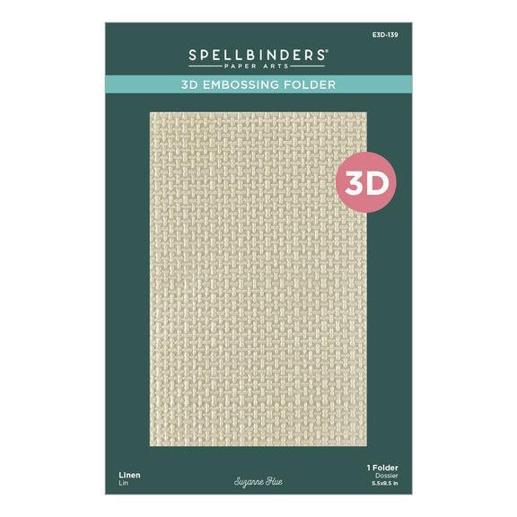 Spellbinders - Texture & Foliage Collection - 3D Embossing Folder - Linen-ScrapbookPal