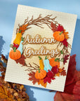 Spellbinders - Texture & Foliage Collection - Dies - Autumn Greetings Wreath-ScrapbookPal