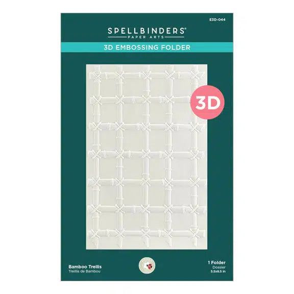 Spellbinders - The Painter’s Garden Collection - 3D Embossing Folder - Bamboo Trellis-ScrapbookPal