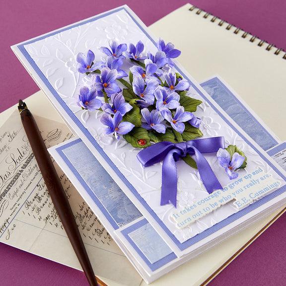 Spellbinders - The Poet's Garden Collection - Dies - Wild Violet and Ladybugs-ScrapbookPal