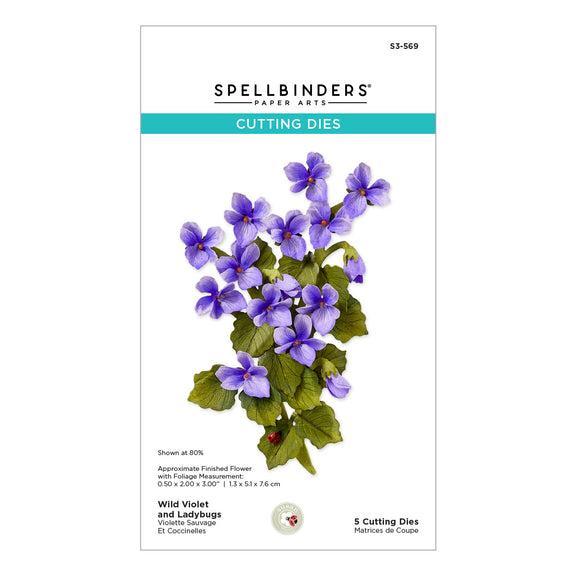 Spellbinders - The Poet's Garden Collection - Dies - Wild Violet and Ladybugs-ScrapbookPal