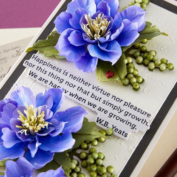 Spellbinders - The Poet's Garden Collection - Press Plate &amp; Dies - The Poet's Garden Sentiments-ScrapbookPal