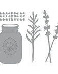 Spellbinders - The Victorian Garden Collection - Dies - Mason Jar and Lavender-ScrapbookPal